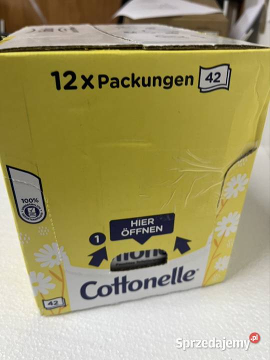 Cottonelle papier toaletowy nawilżany karton inny kolor Alwernia