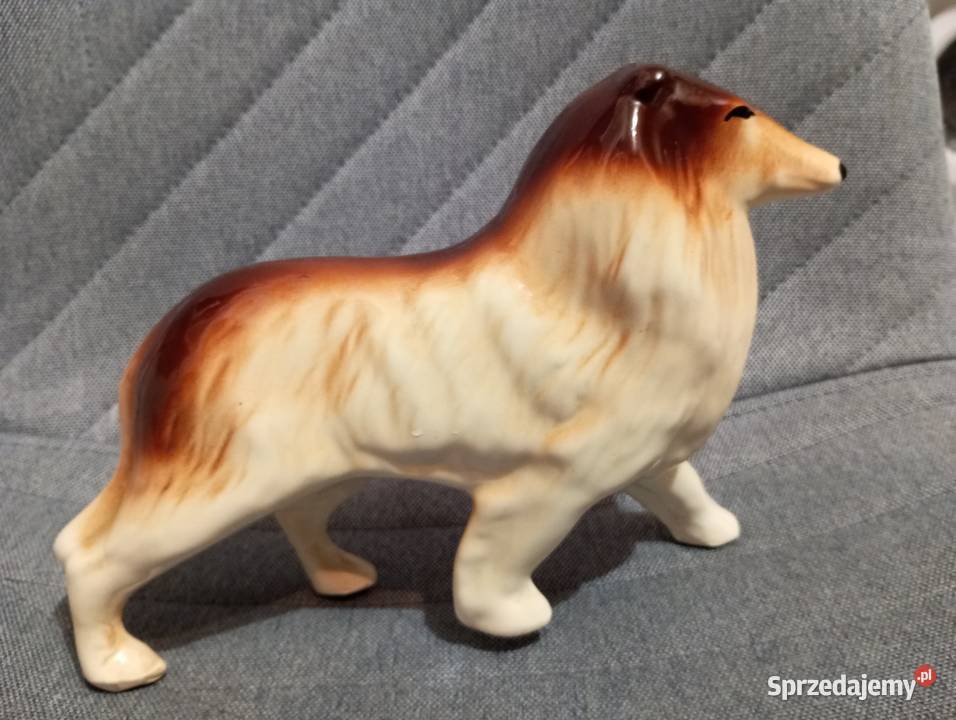 Figurka porcelanowa pies Collie owczarek Szkocki Biłgoraj