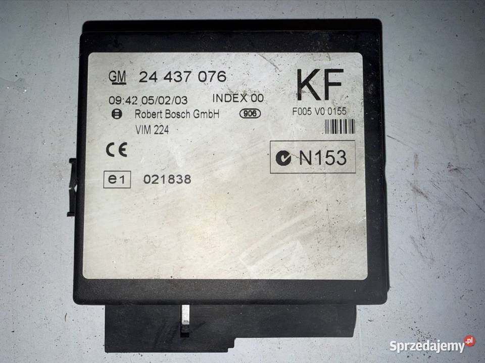 Moduł komfortu Opel Astra G Zafira A wielkopolskie Ostrów Wielkopolski