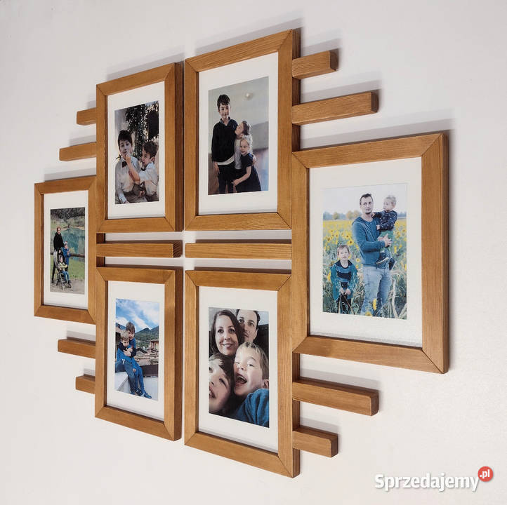 Drewniana Multirama Ramka na 6 zdjęć 15X21 Szczecin