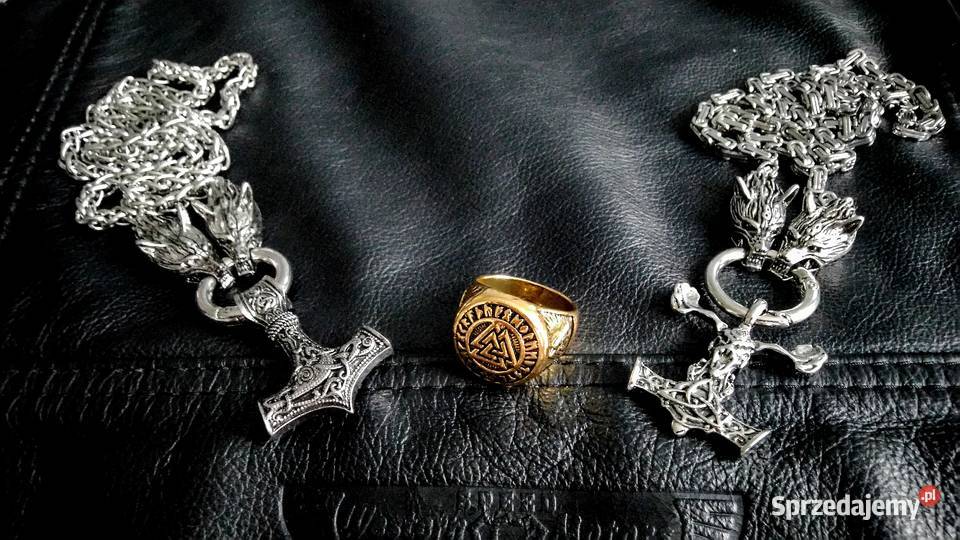 Valknut nordycki sygnet pierścień wikinga mazowieckie Sochaczew