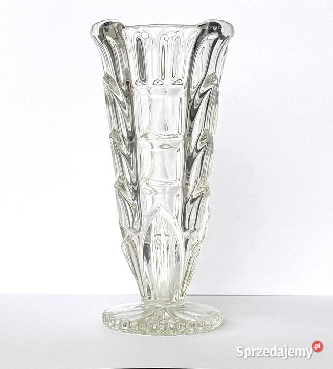 Wazon Art Deco Skrzydlak Szkło Prasowane Vintage Porcelana i szkło Kraków sprzedam