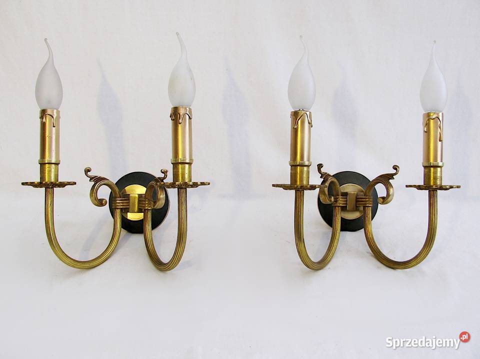 2 kinkiety podwójne mosiądz Szczecinek