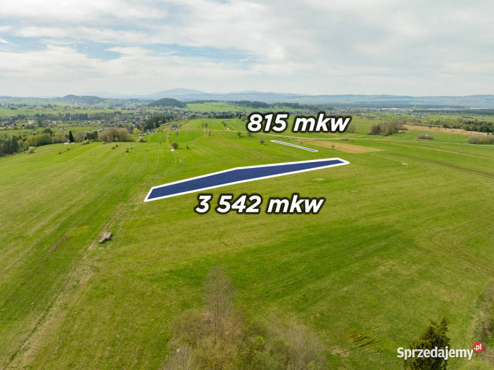 Działka rolna Szaflary 4357m2
