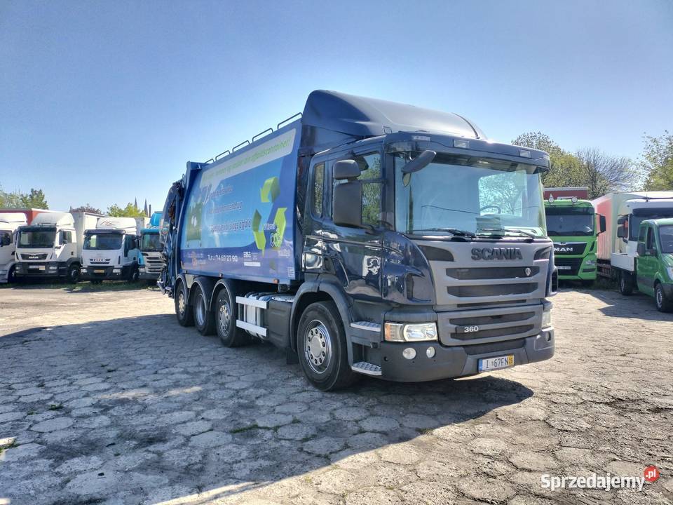 SCANIA P360 8x2 ŚMIECIARKA 3 OSIE SKRĘTNE 360KM Częstochowa
