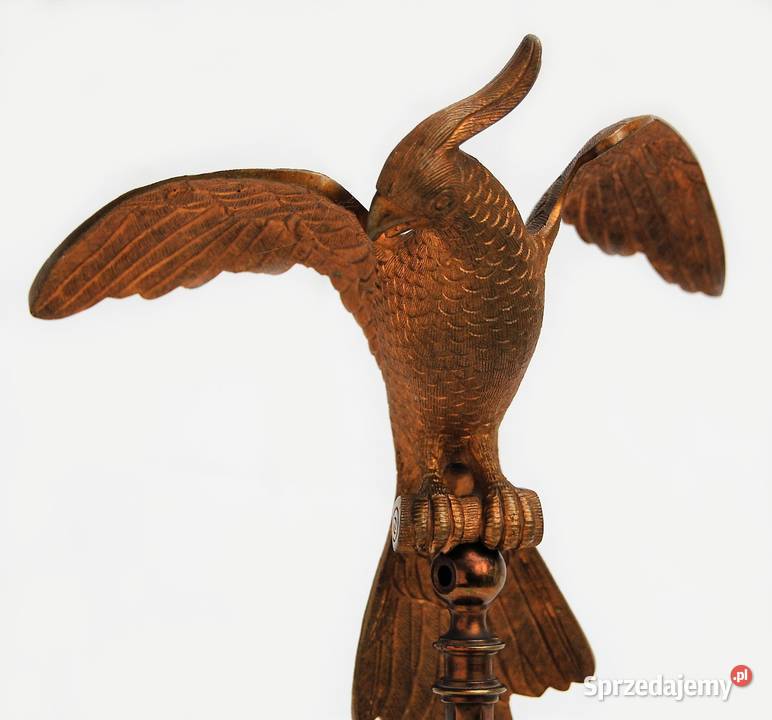Papuga ptak rzeźba mosiądz marmur Francja lubelskie