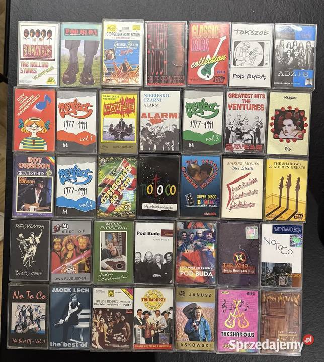 210 kaset magnetofonowych MC polskie i Łódź