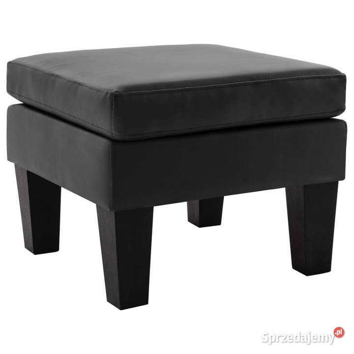 Podnóżek czarny sztuczna skóra WM288775 Warszawa