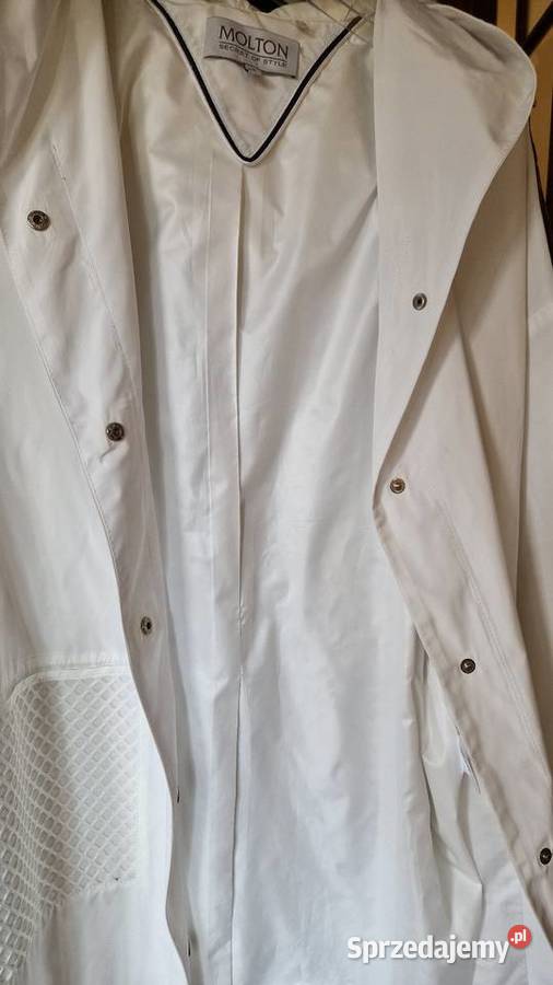PŁASZCZ z kapturem marki Molton biały XL Lublin