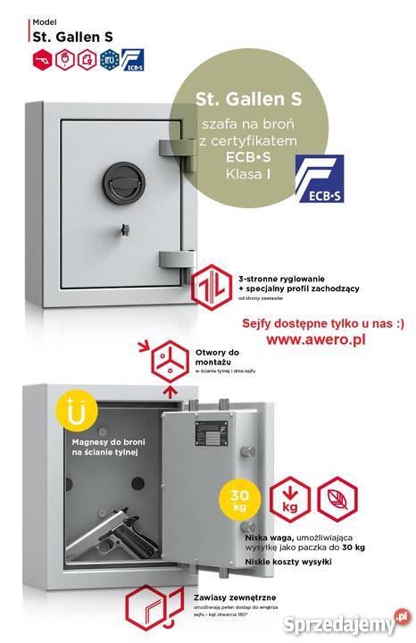sejfszafa na broń kosztowności klasa I ISS Łódź