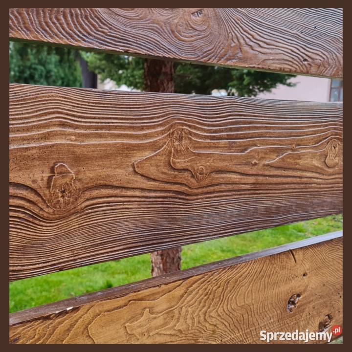 Ogrodzenie betonowe drewno imitacja drewna Warszawa