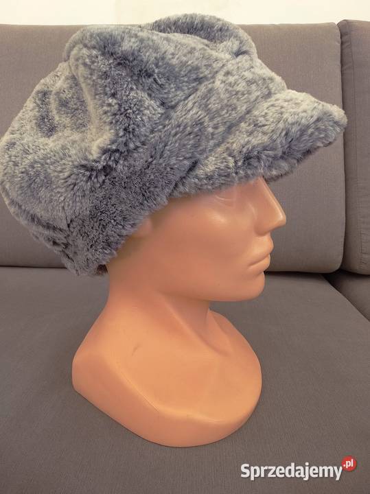 Czapka Futrzana Sztuczne Futro Sześciokątna Łomża