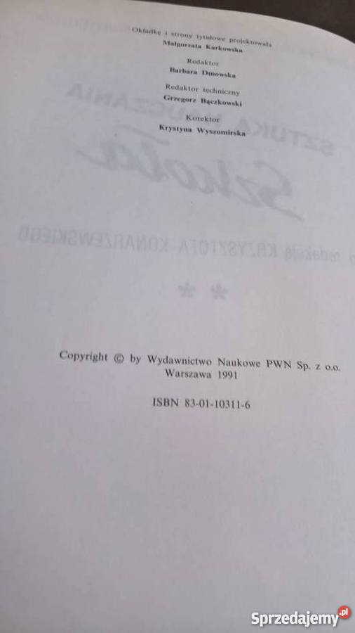 Sztuka Nauczania Szkoła Barbara Dmowska Rok wydania 1991 Podręczniki Wrocław