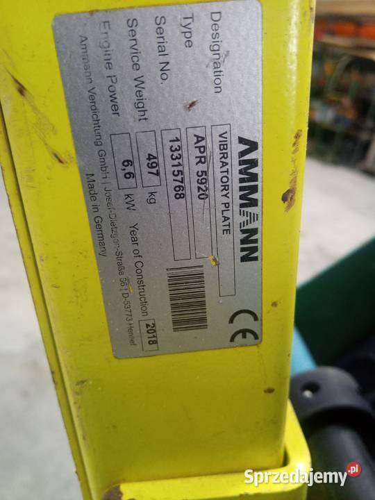 Zagęszczarka AMMANN APR 5920 2018 500 Okazja Łask sprzedam