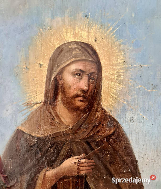 Ikona Święci Katarzyna Cyryl i Metody 1872r 0063 Malarstwo Warszawa