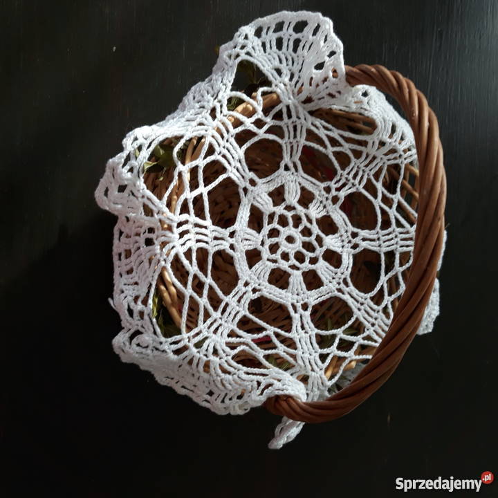 Serwetki na szydełku ręcznie robione wielkanocne Dekoracje i ozdoby śląskie Kamyk