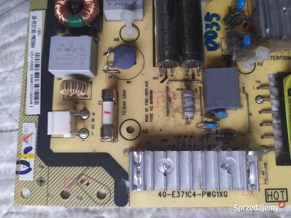 Części TV LCD Hannspree HSG1241 zasilacz płyta zachodniopomorskie Szczecin sprzedam