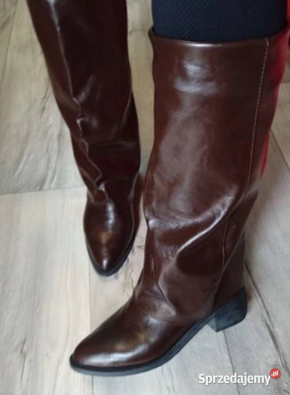 3940 Brązowe czekoladowe Kozaki kowbojki Kraków