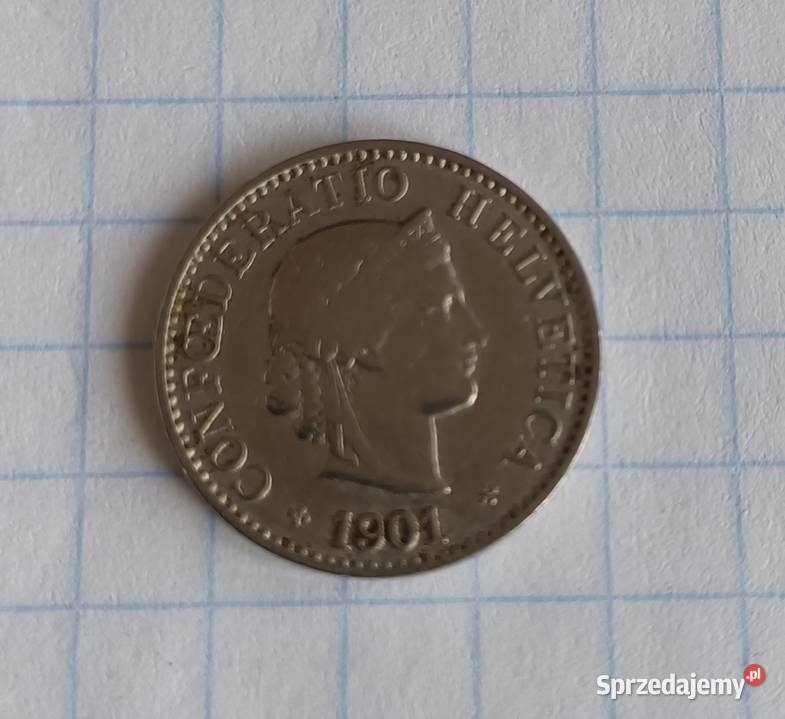 5 RAPPÓW 5 CENTYMÓW 1901 SZWAJCARIA Piszczac