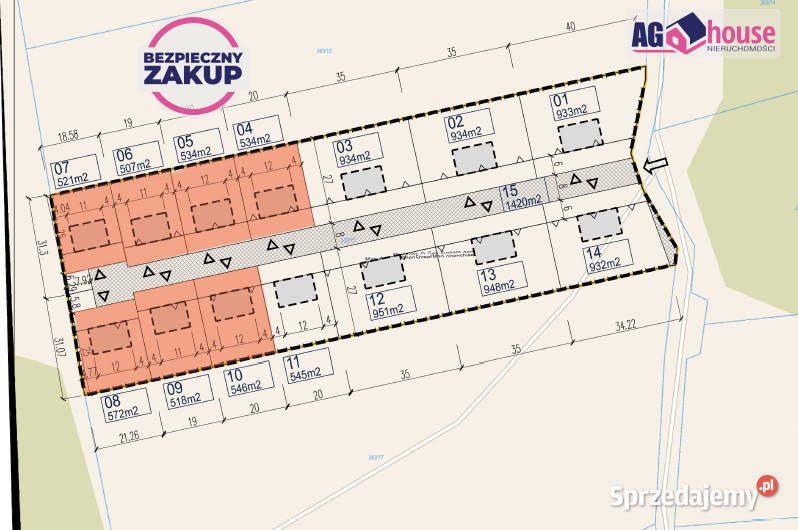 Działka Parchowo 900m2 Sprzedaż pomorskie