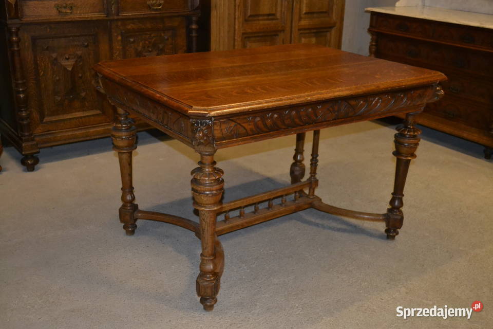 stół neorenesansowy 1900 dąb