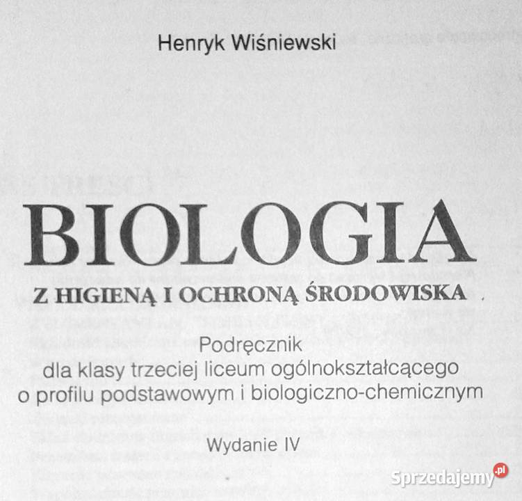 Biologia klas 3 liceum ogólnokształcącego Henryk Chełm