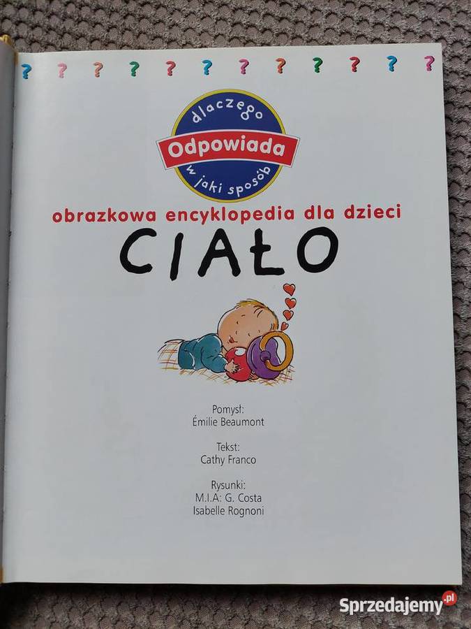 Obrazkowa encyklopedia dzieci CIAŁO Książki dla dzieci Książki i Podręczniki małopolskie Kraków