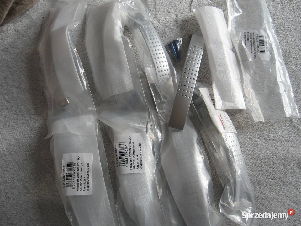 Uchwyty meblowe aluminium szczotkowane komplet 8 Akcesoria meblowe warmińsko-mazurskie