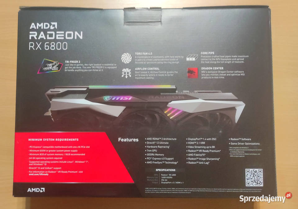 Karta graficzna Radeon RX 6800 16GB MSI GAMING mazowieckie Żyrardów