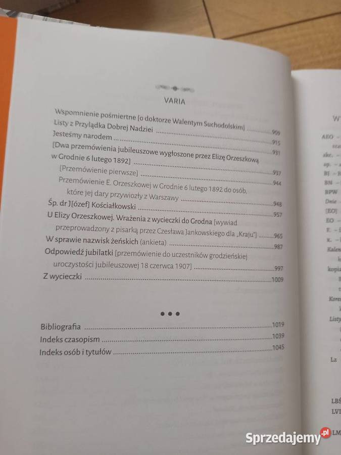 Eliza Orzeszkowa Publicystyka społeczna Rok wydania 2020 Serock sprzedam