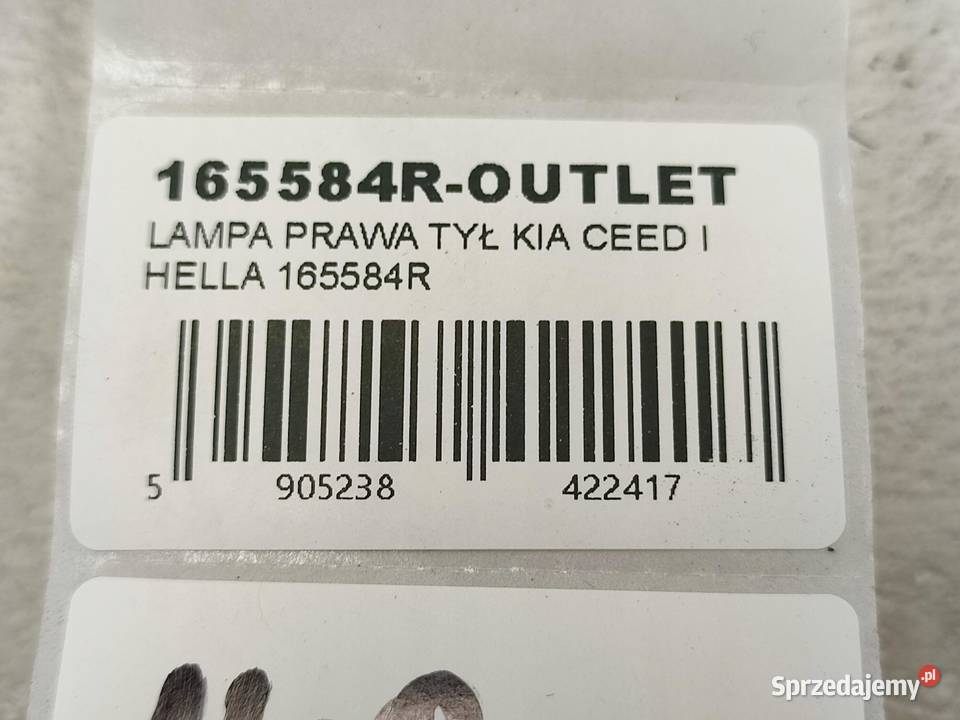 LAMPA PRAWY TYŁ KIA CEED I 20062012 HELLA