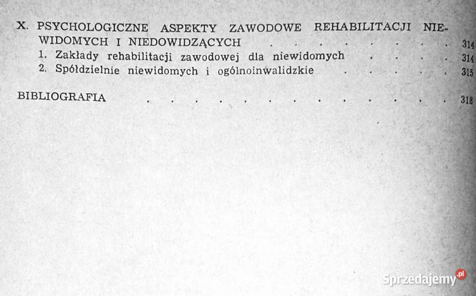 Psychologia niewidomych i niedowidzących Tadeusz Rok wydania 1983 Chełm