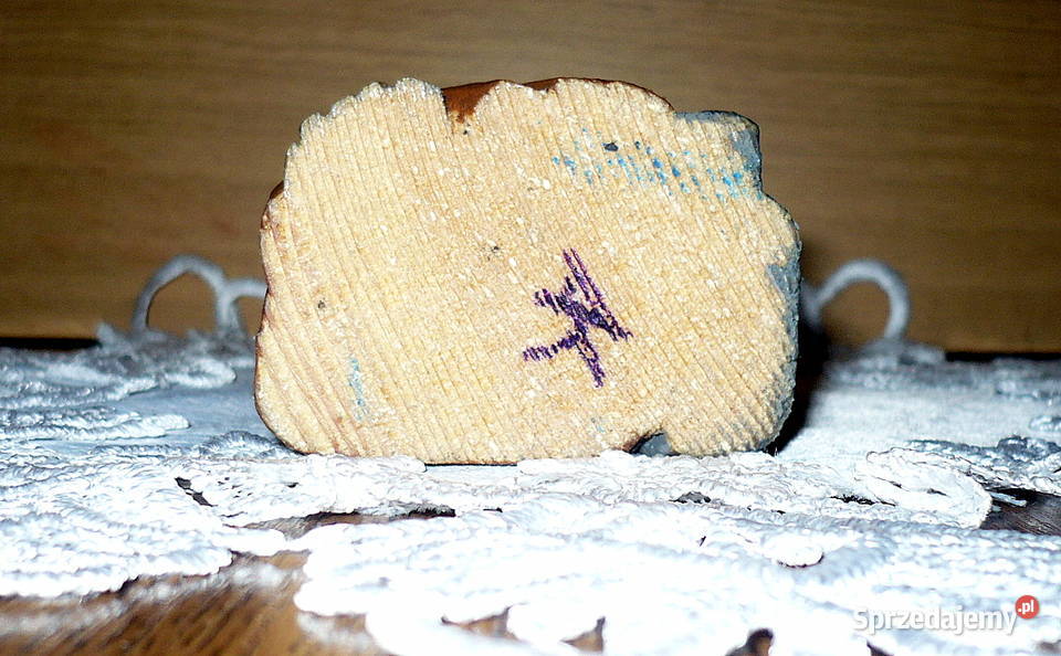 Rzezba ludowa Św Franciszek z wilkiem Przasnysz