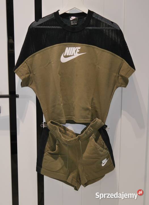 Nike świetny komplet khaki siateczka 34 XS dolnośląskie Wrocław