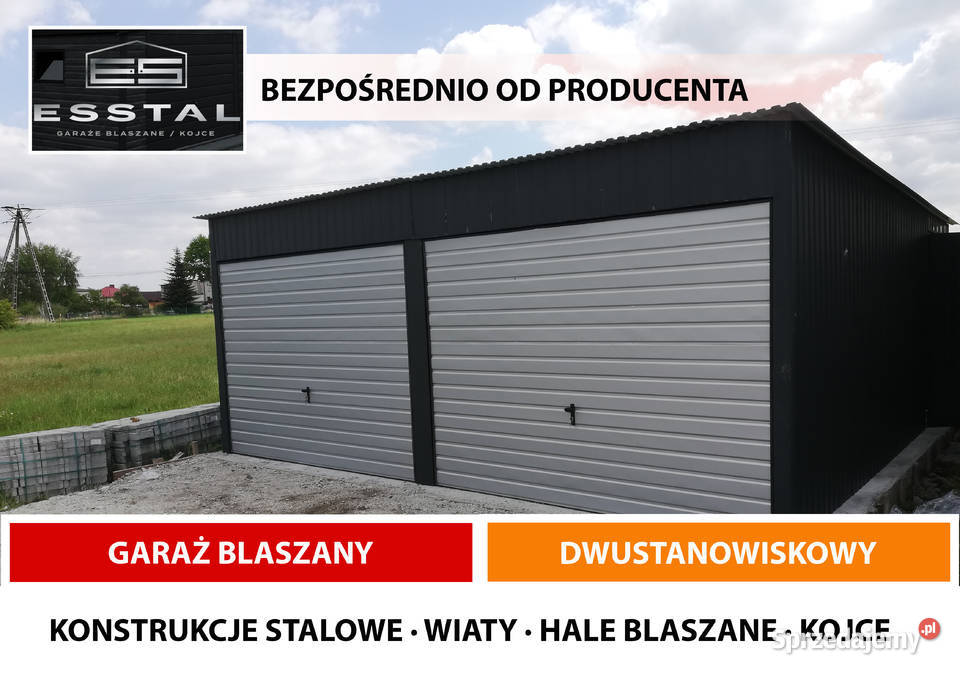 Garaż Blaszany Dwustanowiskowy Garaże Blaszane Sprzedaż Sejny