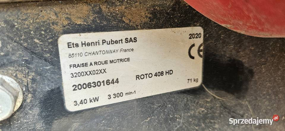 Pubert roto 400 408 glebogryzarka Żywiec