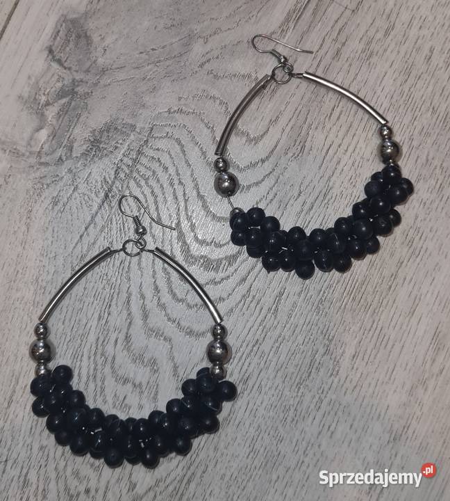 Kolczyki damskie koła koraliki łódzkie Łódź