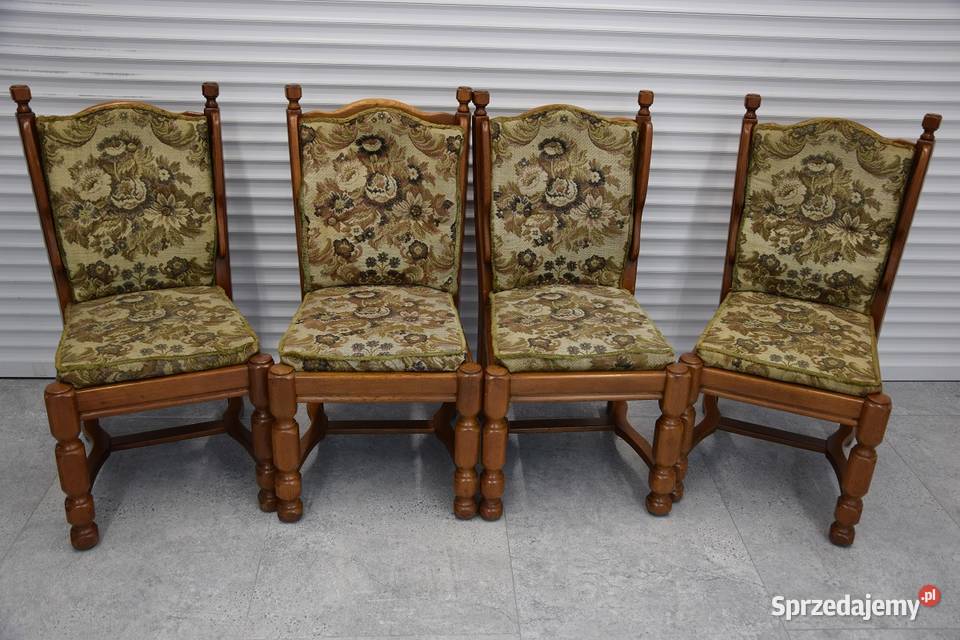 krzesła dębowe 4 sztuki super stan Krzesła warmińsko-mazurskie Olsztyn