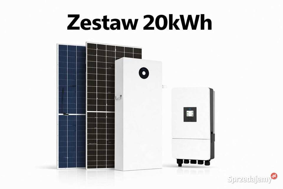 Zestaw budżetowy 20kWh LV panele inwerter 3 fazy sprzedam
