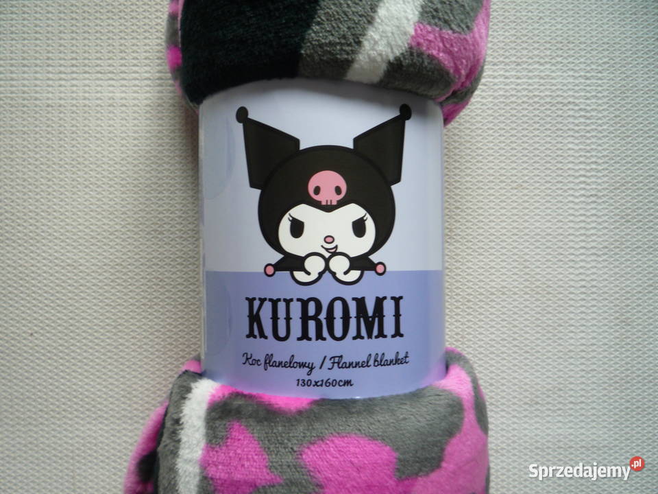 Kuromi Nowy Koc 130x160 Różowo czarny Sanrio Szczecin