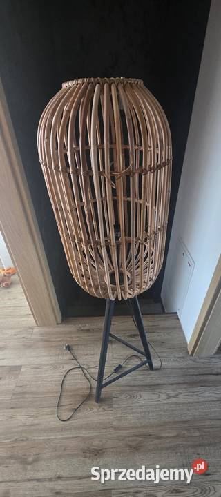 Lampa podłogowa ratanowa Wyry