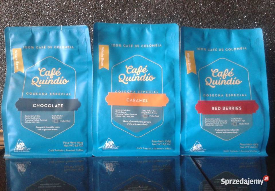 CAFE QUINDIO Kawa ziarnista z Kolumbii 250g Ziarnista Kawa Wołczyn