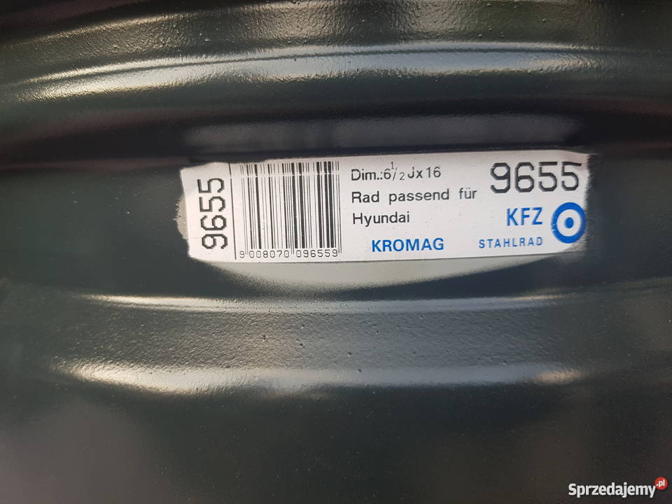 Oryginalne felgi stalowe Hyundai 16 KFZ Części samochodowe Lubin