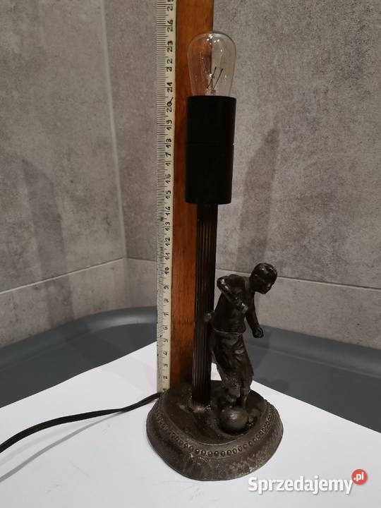 Stara przedwojenna lampa lampka nocna Piłkarz śląskie Katowice sprzedam