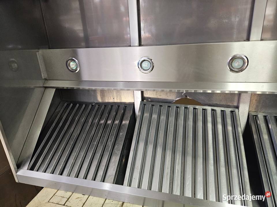 Okap nierdzewny przyścienny 160x100x45 FILTRY Pszczyna sprzedam