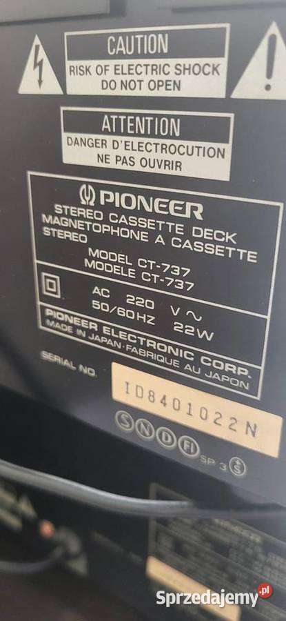 Deck Pioneer CT737 Tomaszów Mazowiecki sprzedam