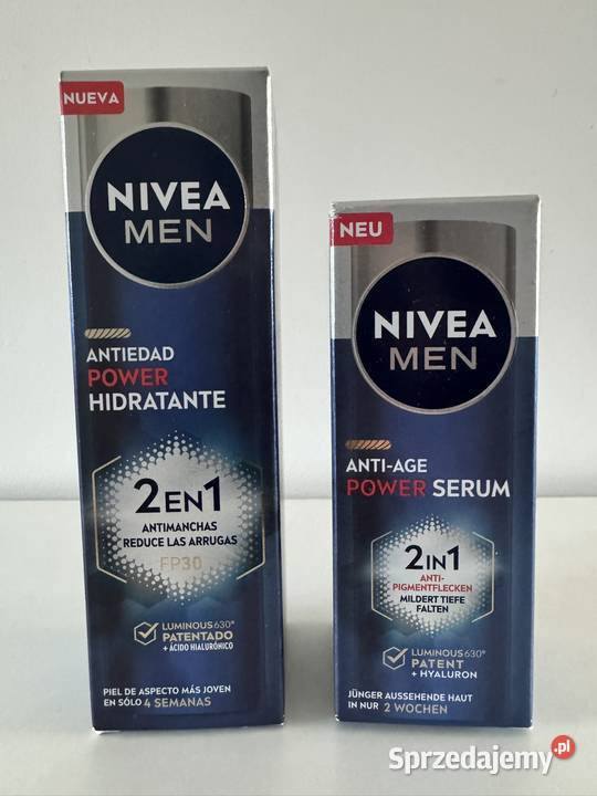 Zestaw Nivea Men AntiAge Power serum krem SPF Poznań