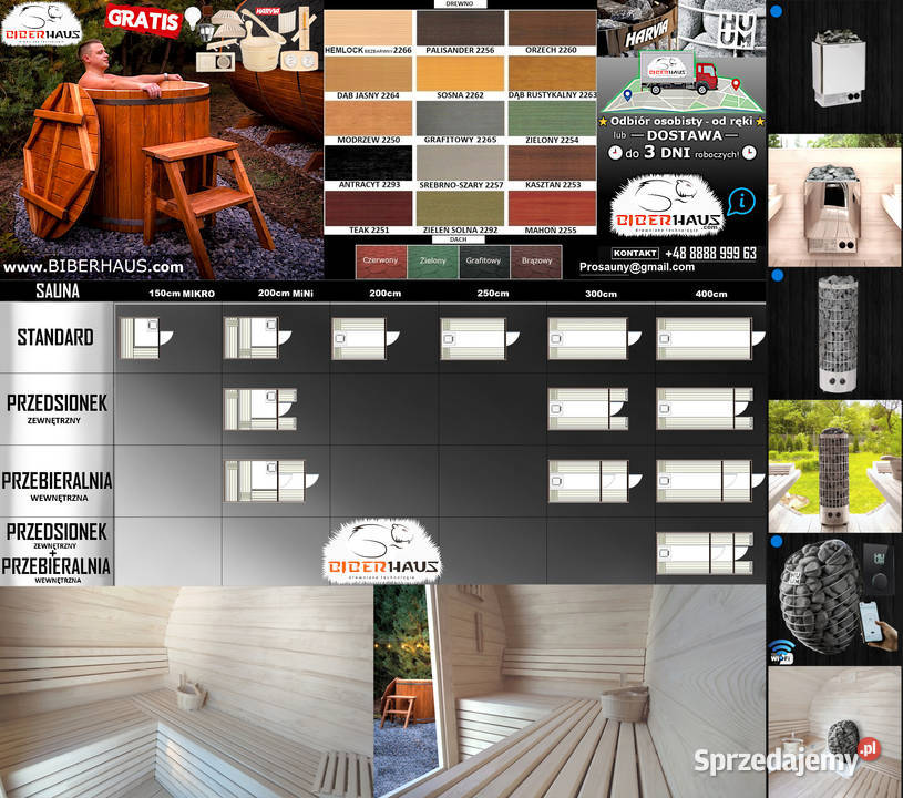 SAUNA Ogrodowa 150 MIKRO Akcesoria BECZKA Sauny Nowy Targ