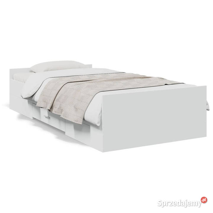 Rama łóżka z szufladami biała 75x190 WM3280349 Łóżka i materace