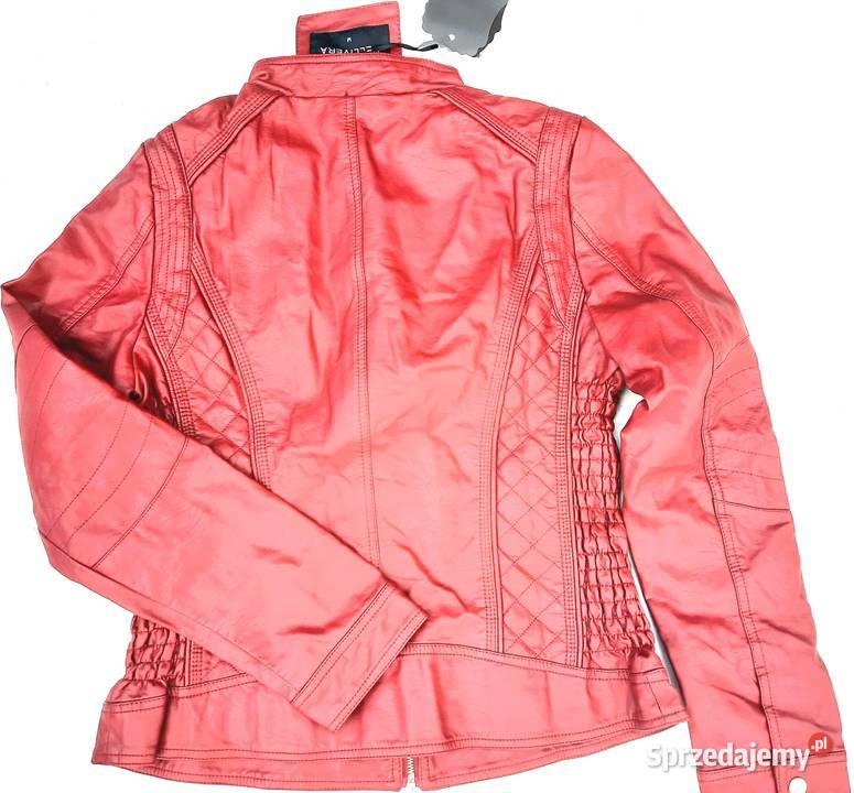 M Nowa kurtka damska skóra ekologiczna bordowa Szczerbice sprzedam